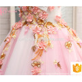 China Manufacturer Pink Puffy Wedding Dress Rhinestones Beaded Ball Gown For Sale